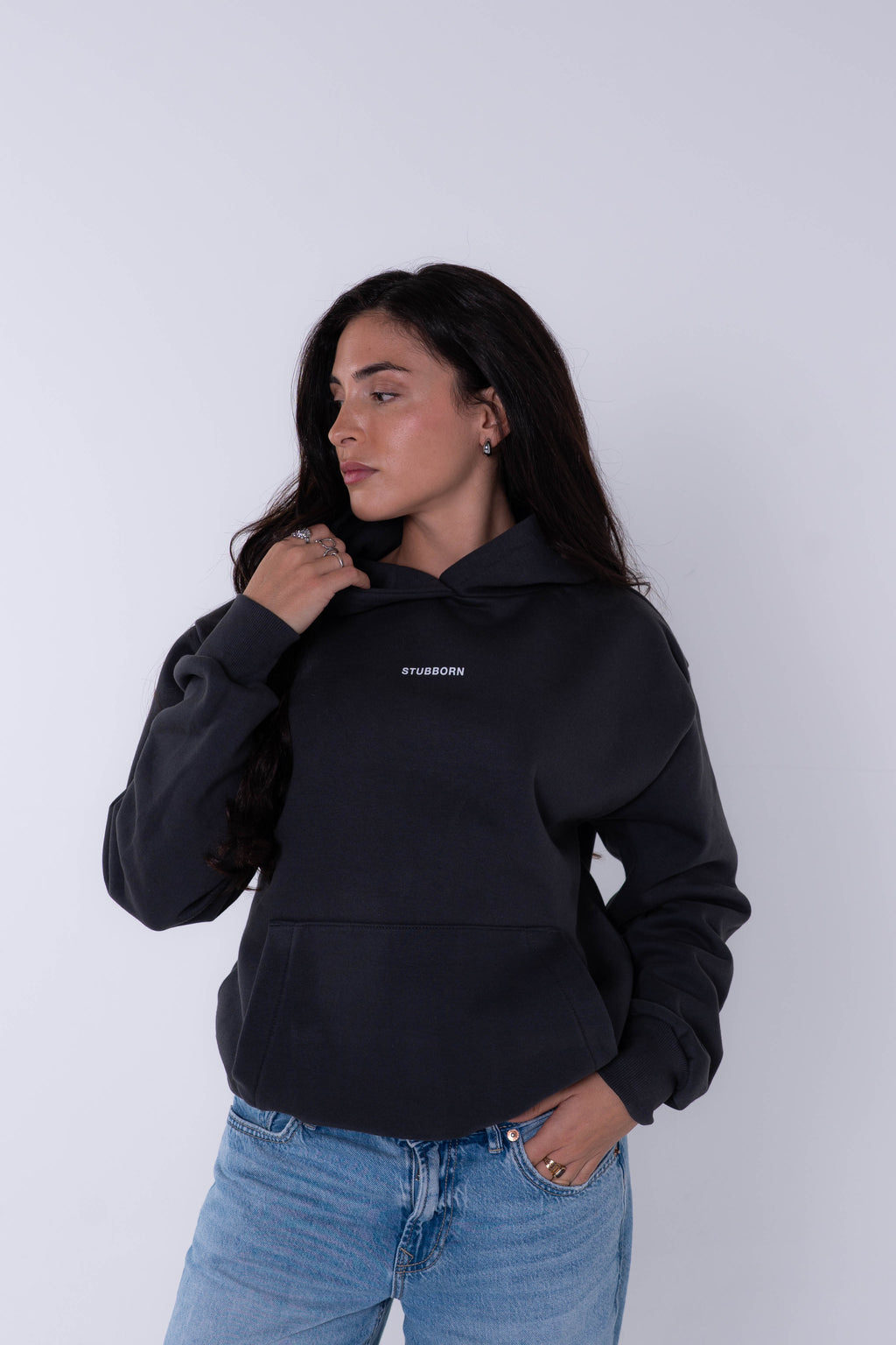 Sudadera Con Capucha Gris Antracita