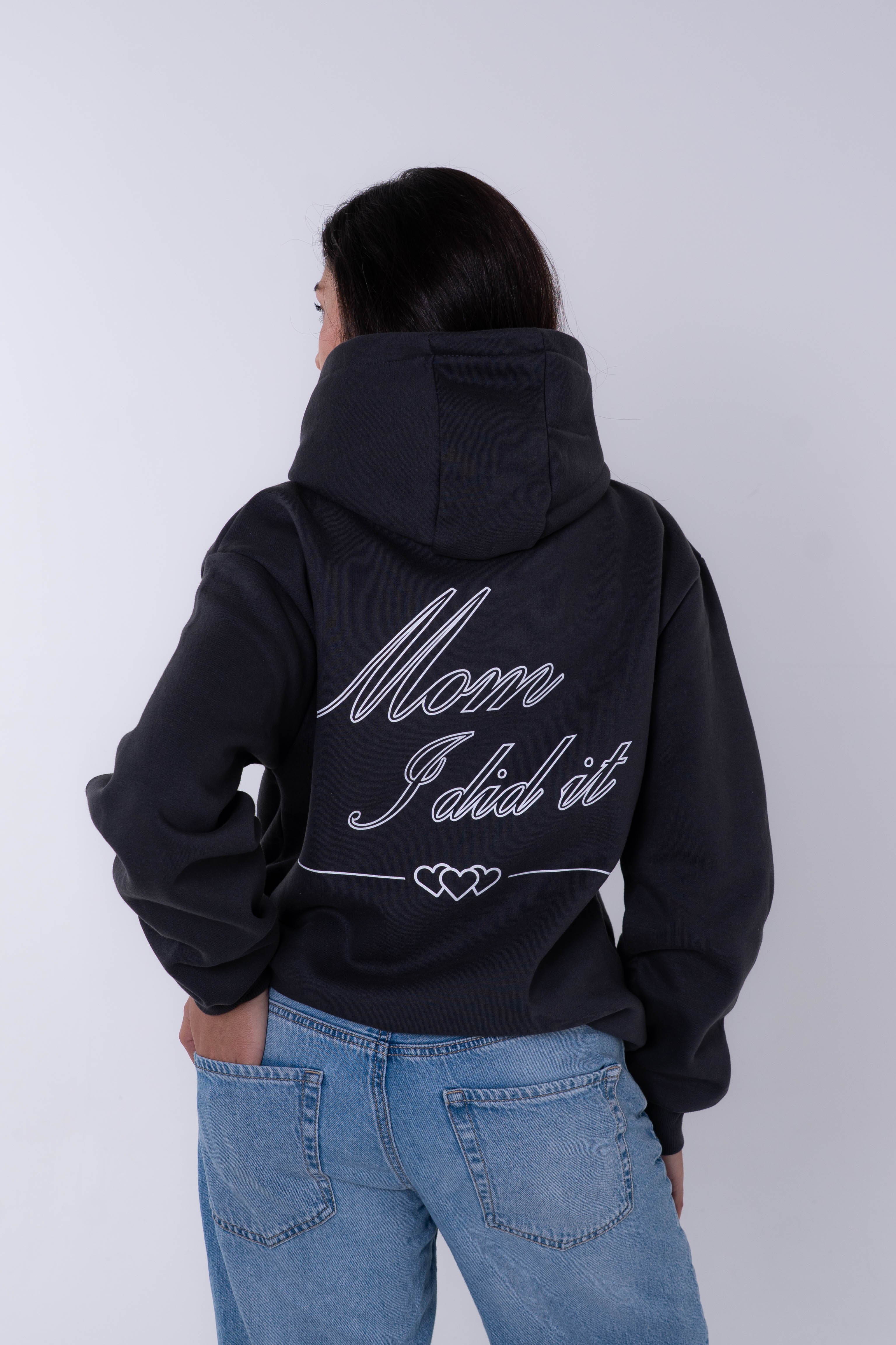 Sudadera Con Capucha Gris Antracita