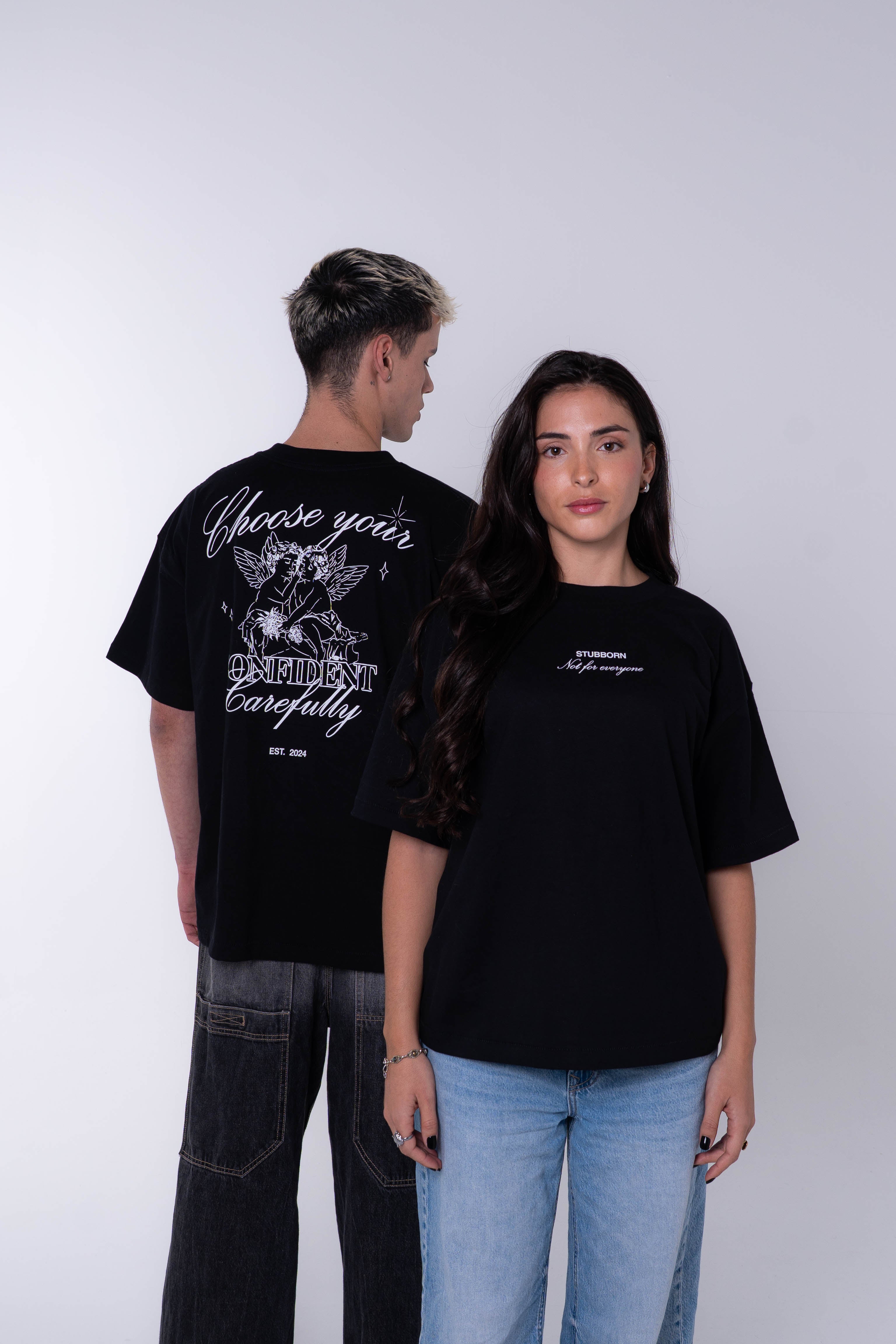 Camiseta Angels Negra - Blanca