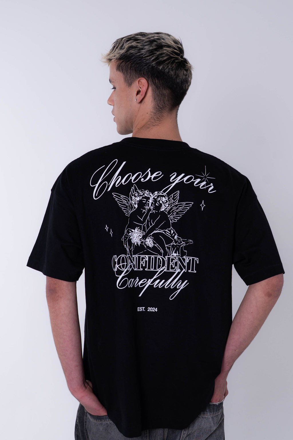 Camiseta Angels Negra - Blanca