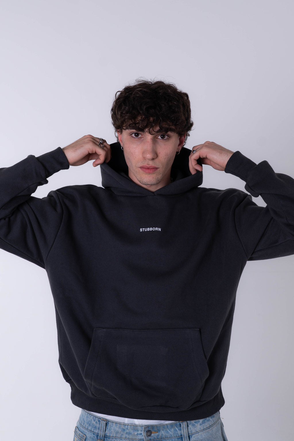 Sudadera Con Capucha Gris Antracita