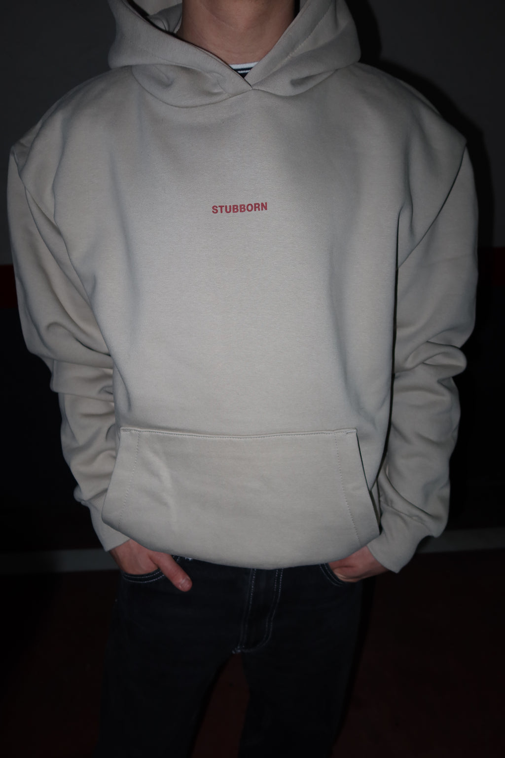 Sudadera Con Capucha Beige Oscuro