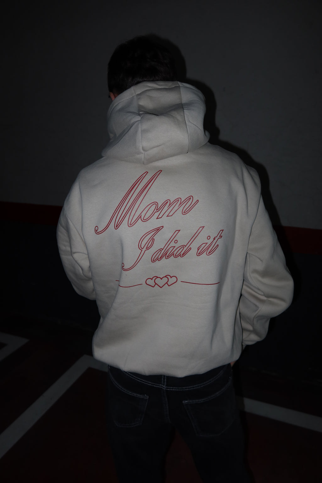 Sudadera Con Capucha Beige Oscuro