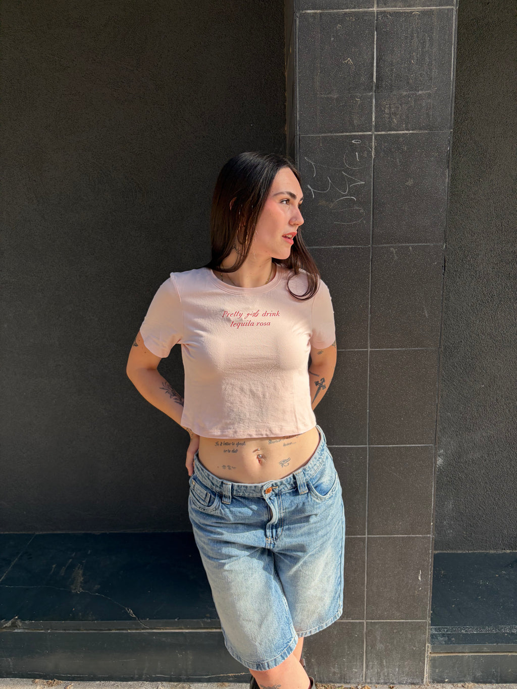 Top Corto Rosa - Rojo
